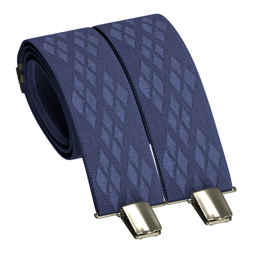 Steel Blue Premium Suspenders Y-Shaped 13/8