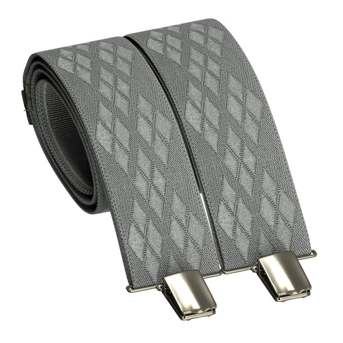 Stone Grey Premium Suspenders Y-Shaped 13/8
