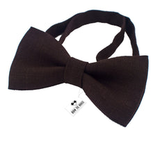 Linen Dark Brown Bow Tie - Bow Tie House