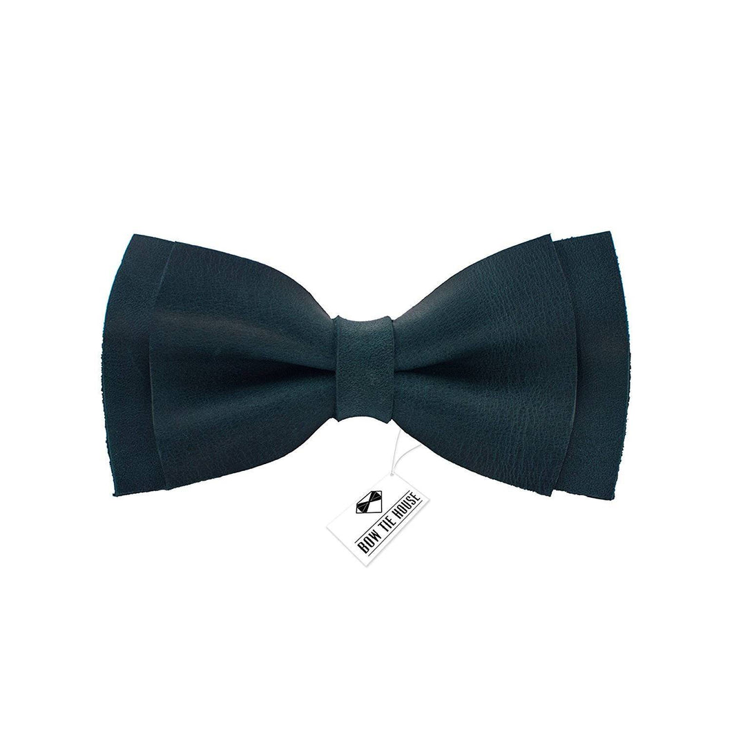 Leather Green Bow Tie - Bow Tie House