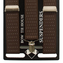 Polka Dots Brown Suspenders - Bow Tie House