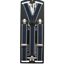 Striped-Dots Blue Suspenders - Bow Tie House