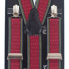 Striped-Dots Red Suspenders - Bow Tie House