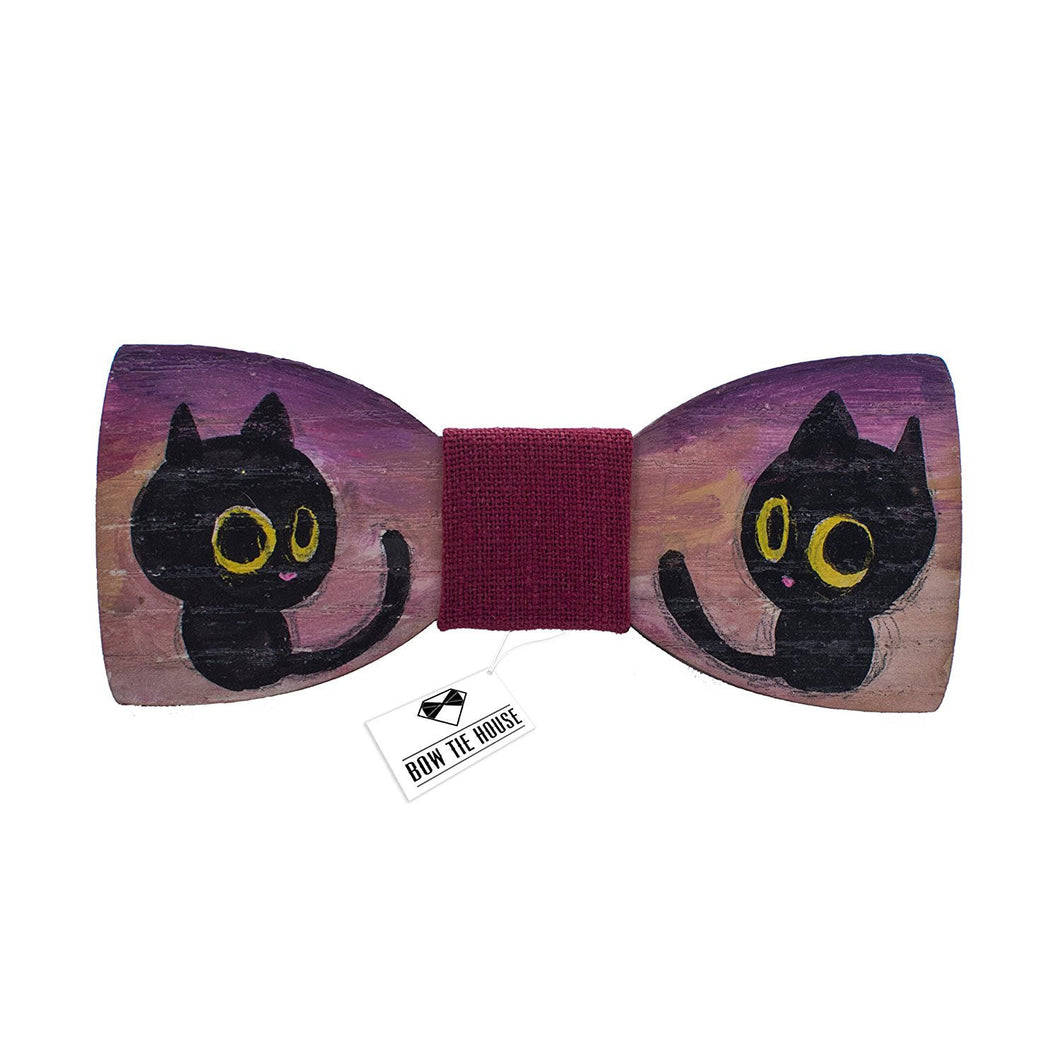 Wooden Tiny Cat Bow Tie - Bow Tie House