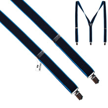 Black-Sky Blue Slim Suspenders - Bow Tie House