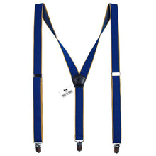 Blue-Yellow Slim Suspenders - Bow Tie House
