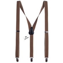 Coffee-Beige Slim Suspenders - Bow Tie House