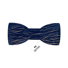 Wooden Ink Cracks Blue Bow Tie - Bow Tie House