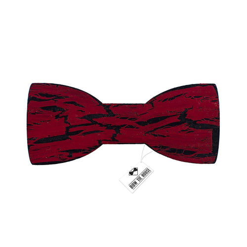 Wooden Ink Cracks Red-Black Bow Tie - Bow Tie House