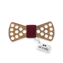 Wooden Holes Red Bow Tie - Bow Tie House