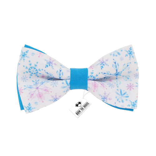 Snowflakes Blue Bow Tie - Bow Tie House