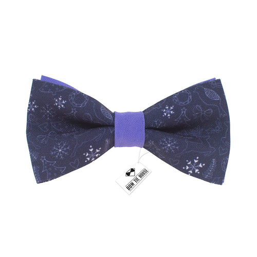 Snowflakes Purple Bow Tie - Bow Tie House