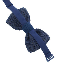 Burlap Rustic Blue Bow Tie - Bow Tie House