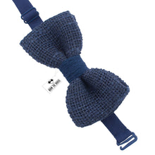 Burlap Rustic Blue Bow Tie - Bow Tie House