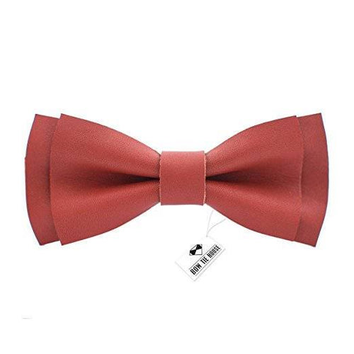 Leather Terracotta Bow Tie - Bow Tie House