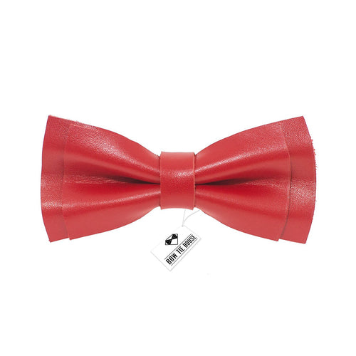 Leather Red Bow Tie - Bow Tie House