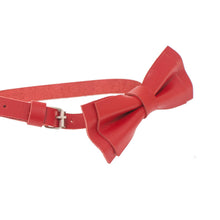 Leather Red Bow Tie - Bow Tie House