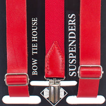 Red Leather Suspenders - Bow Tie House