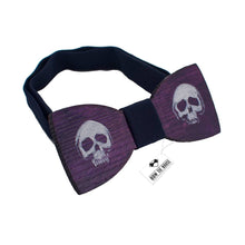 Wooden Purple Skull Bow Tie - Bow Tie House
