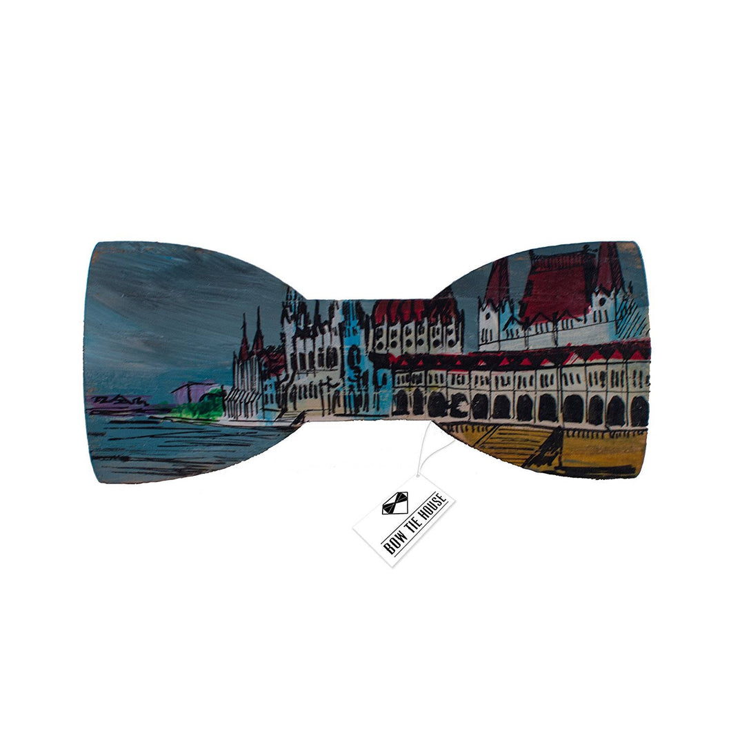 Wooden Budapest Hungary Bow Tie - Bow Tie House