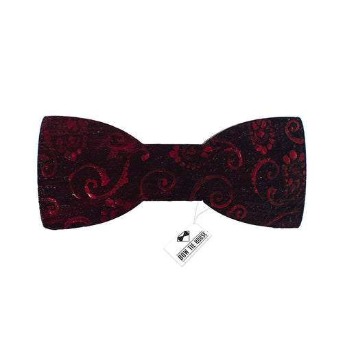 Wooden Red Abstractions Bow Tie - Bow Tie House