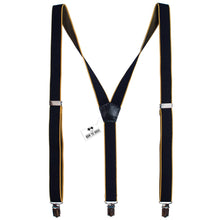 Black-Yellow Slim Suspenders - Bow Tie House