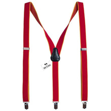 Red-Yellow Slim Suspenders - Bow Tie House