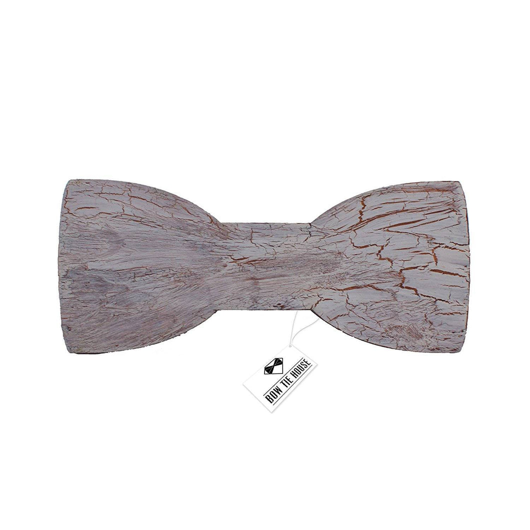 Wooden Ink Cracks White Bow Tie - Bow Tie House