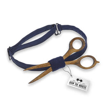 Wooden Scissors Blue Bow Tie - Bow Tie House