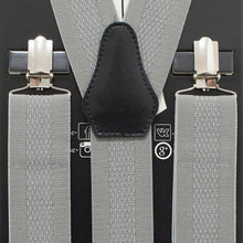 Light Grey Suspenders - Bow Tie House
